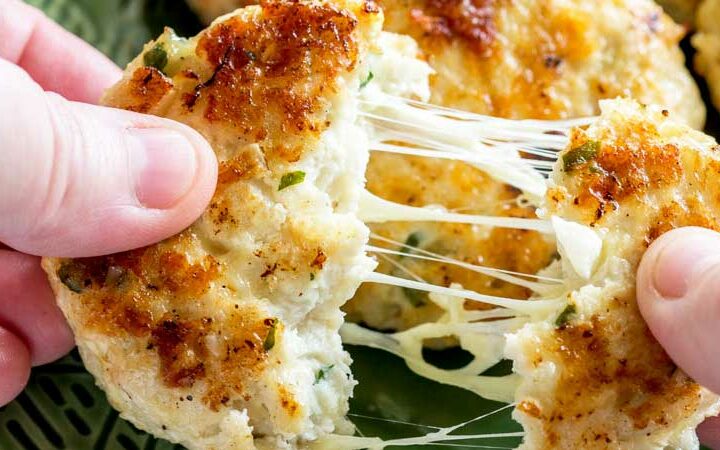 Everyone will love these Cauliflower Cheese Chicken Fritters. These are perfect for a mid-week family meal. Light, crispy, and packed with cauliflower, the whole family demolishes these fritters. From Sprinkles and Sprouts.