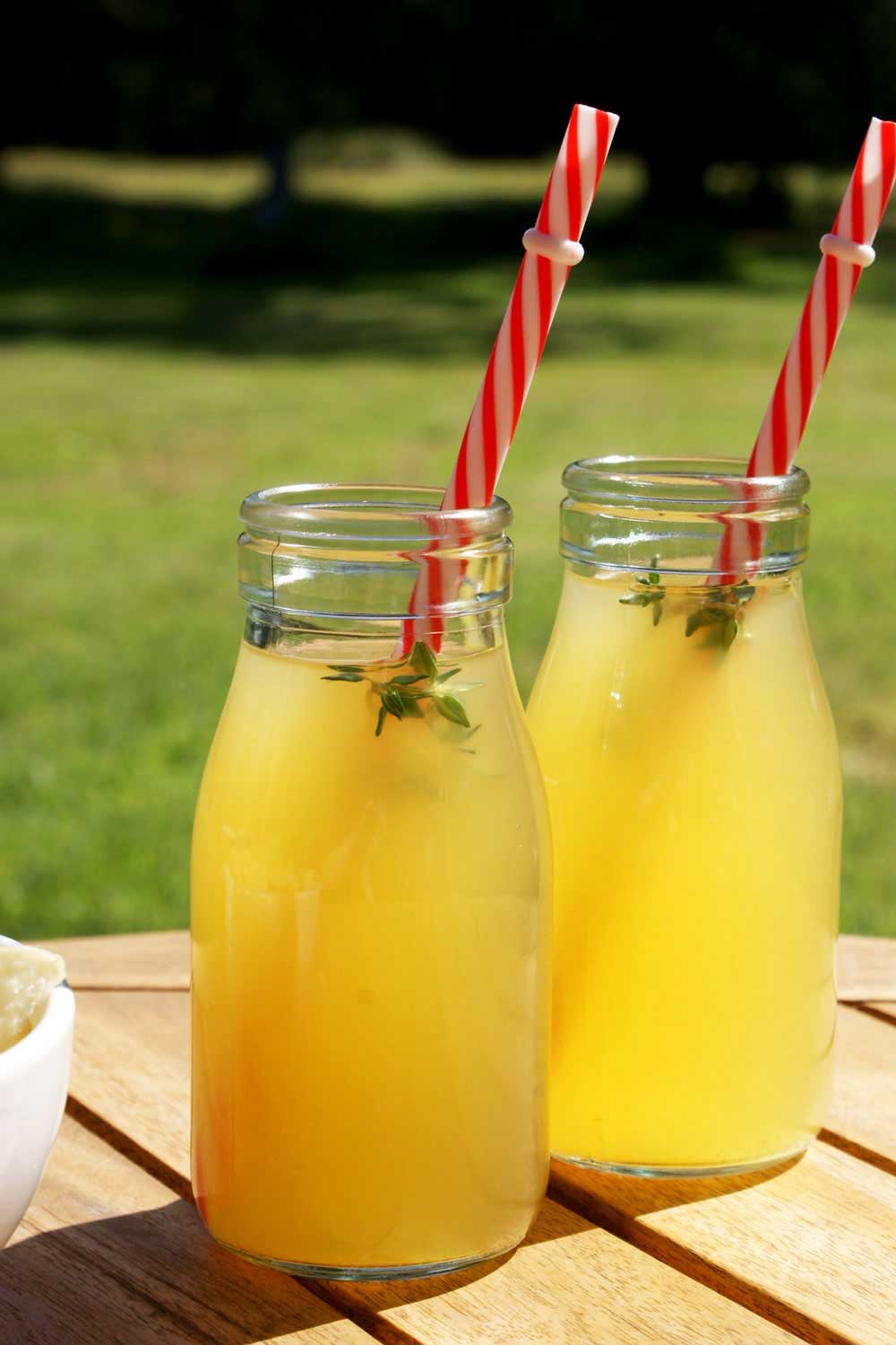 Summerthyme cocktail. A refreshing mix of fruit and sparkling wine.