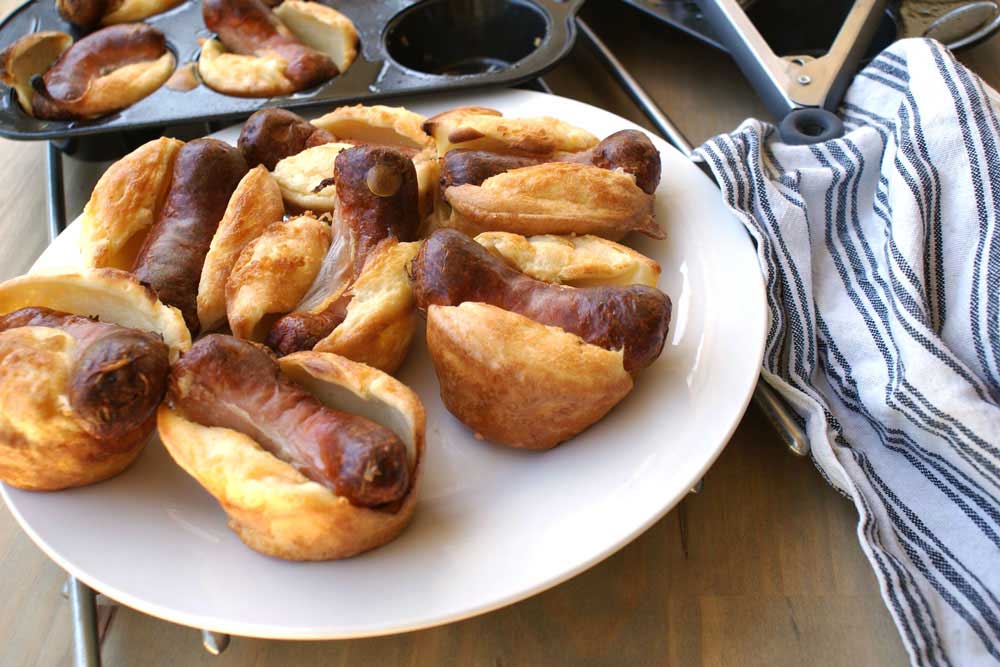 Individual Toad in the Hole. An English classic shrunk in size. 