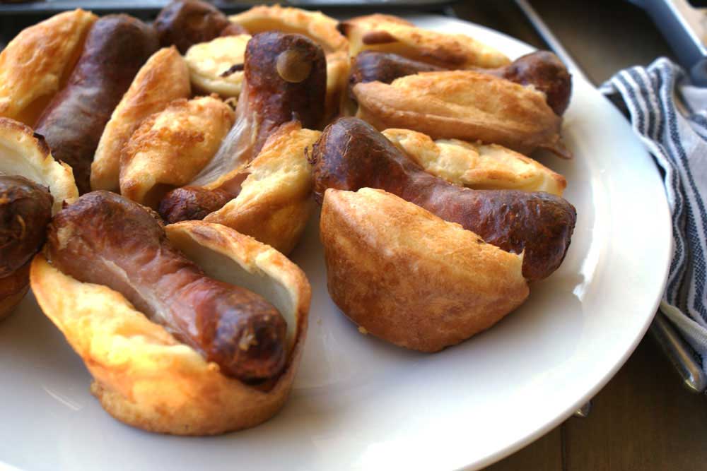 Individual Toad in the Hole. An English classic shrunk in size. 