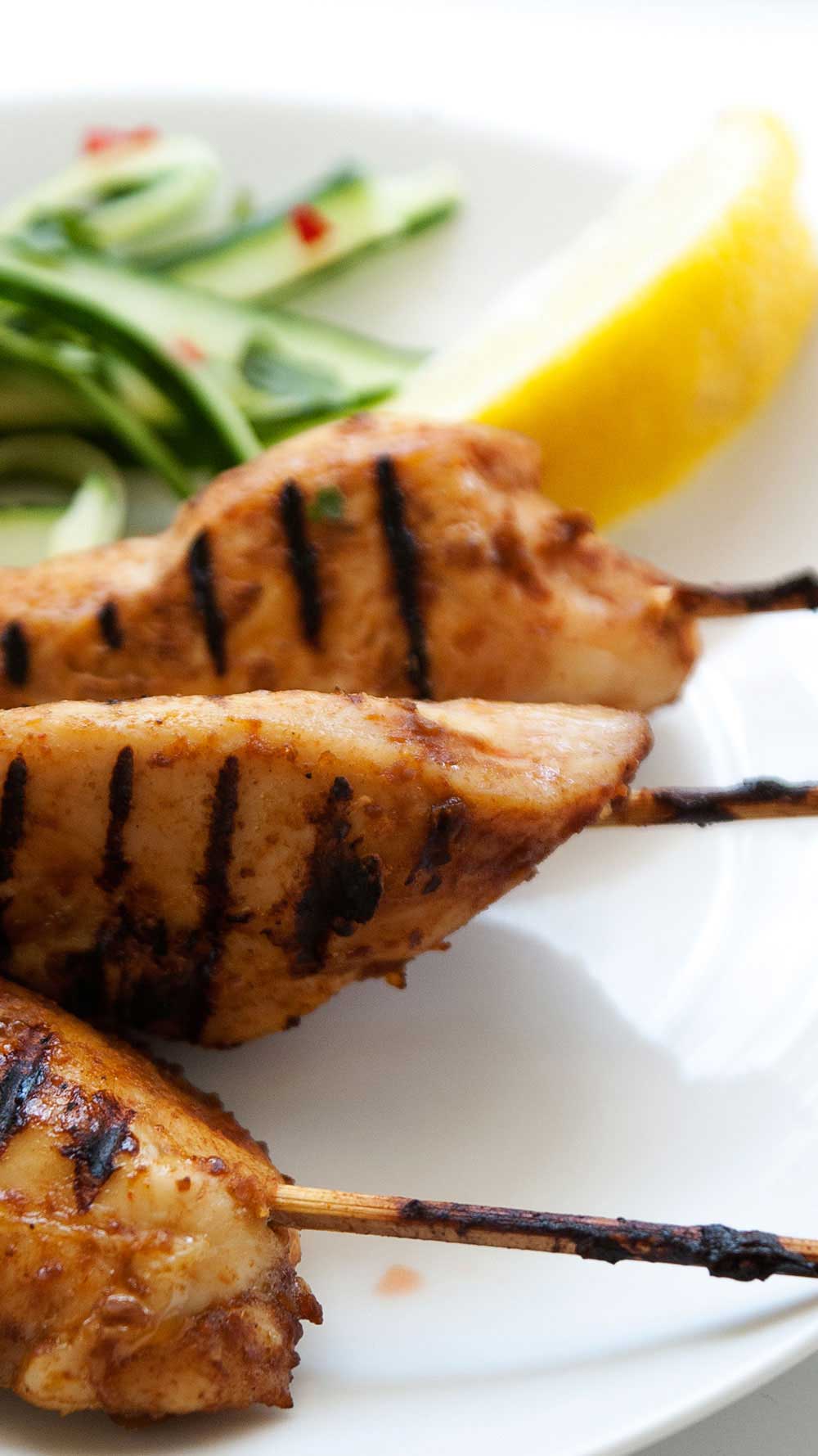 Chicken Satay. A delicious way to enjoy chicken breasts. Perfect for a snack or easy dinner.