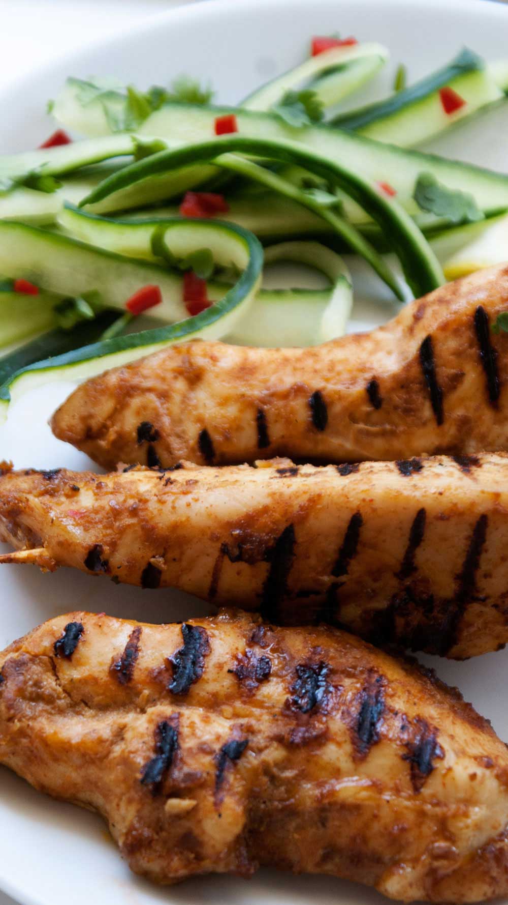 Chicken Satay. A delicious way to enjoy chicken breasts. Perfect for a snack or easy dinner.