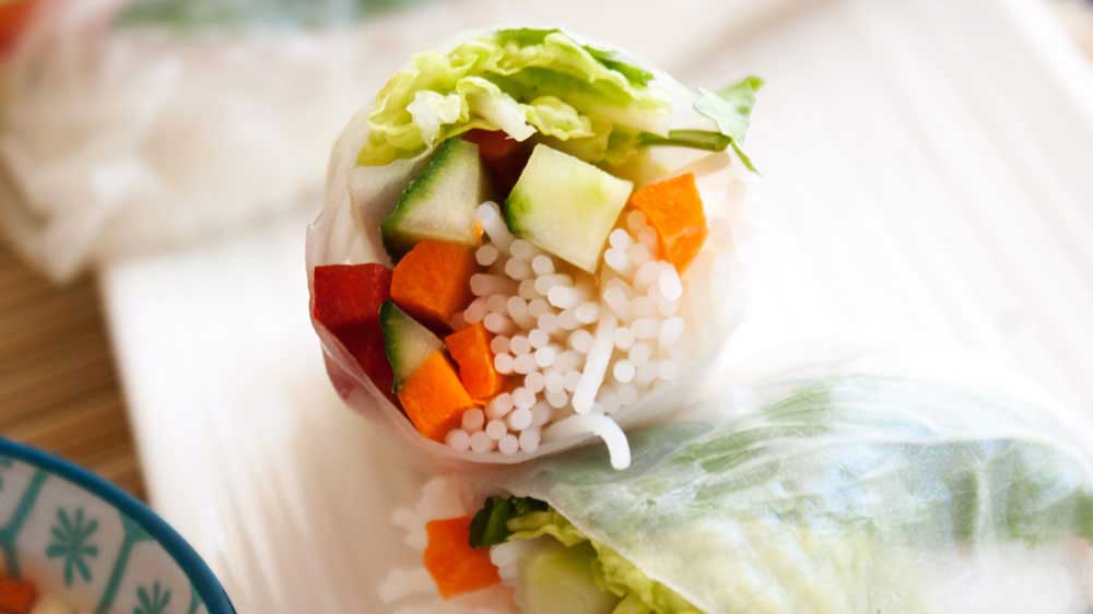 Rice Paper Rolls. A delicious and healthy vegan lunch idea.