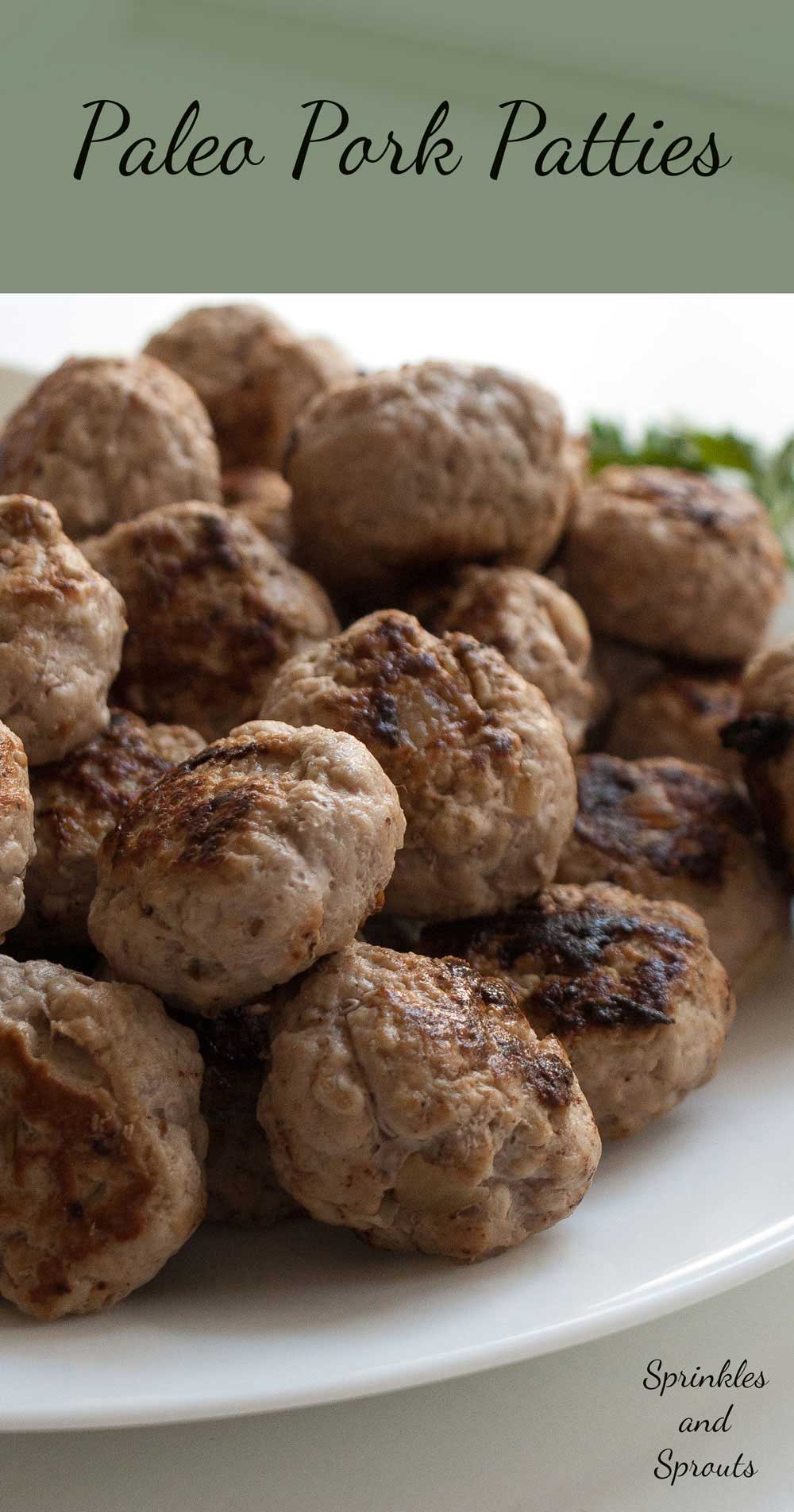 Paleo Pork Patties. Delicious & flavourful patties that mixes pork mince & a wonderful mixture of herbs to create gluten free & paleo friendly meatballs.