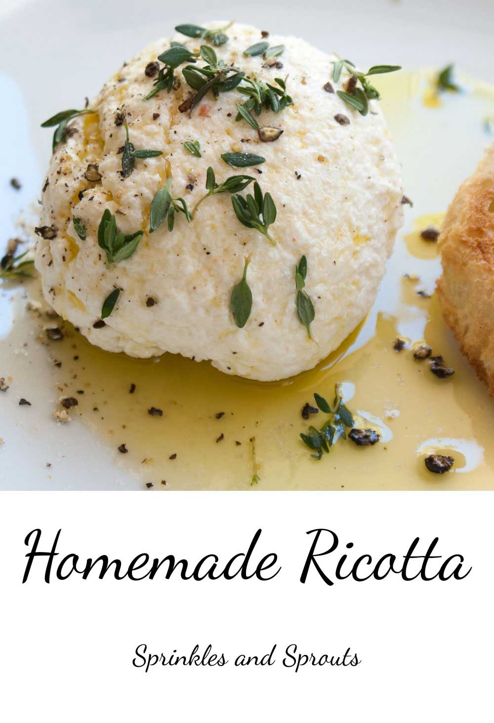Homemade Ricotta. A rich creamy and delicious cheese that is simple to make at home from everyday ingredients.