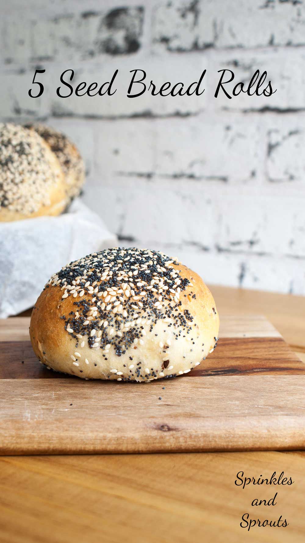 5 Seed Bread Rolls. Delicious rolls, packed with flavour and healthy seeds. This recipe is simple and gives great results.