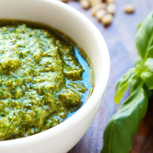 Roasted Garlic Pesto with a Secret Ingredient - Sprinkles and Sprouts