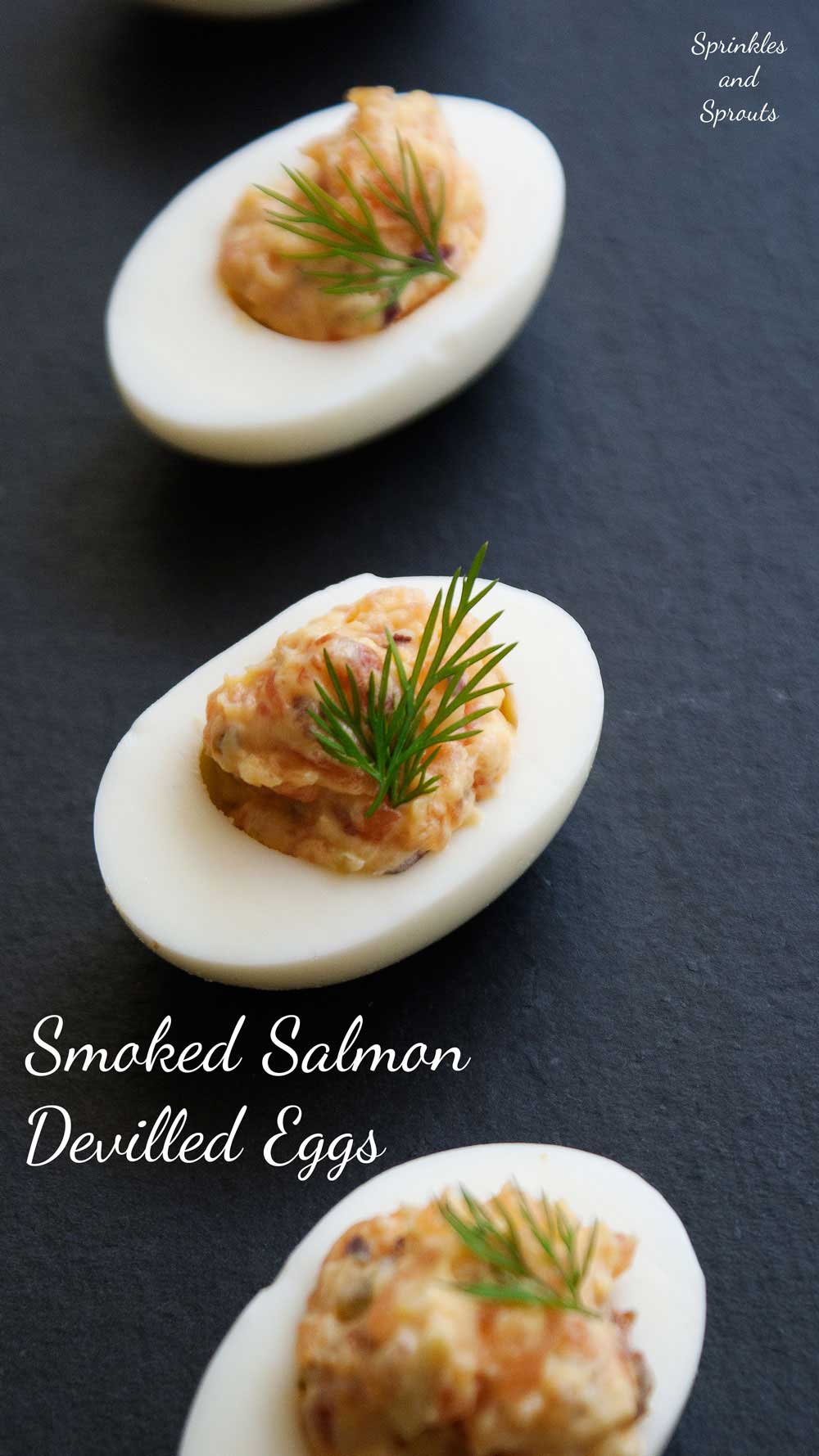 Smoked Salmon Devilled Eggs. Delicious and rich. These devilled eggs are the perfect canapé or appetiser.