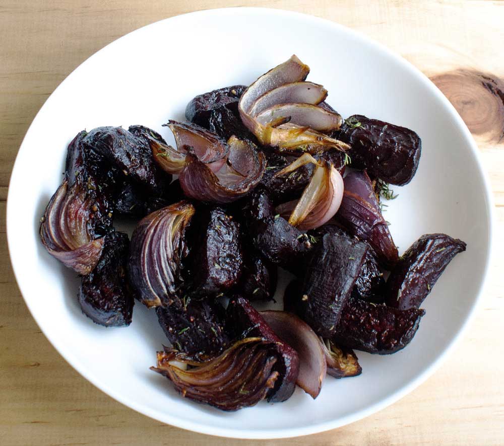 Balsamic onion and beetroot bake. A deliciously and naturally sweet side dish that is perfect for serving with grilled meats.