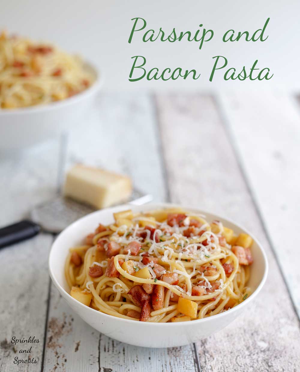 A delicious and different pasta dish. This parsnip and bacon pasta is a quick and easy mid-week dinner.
