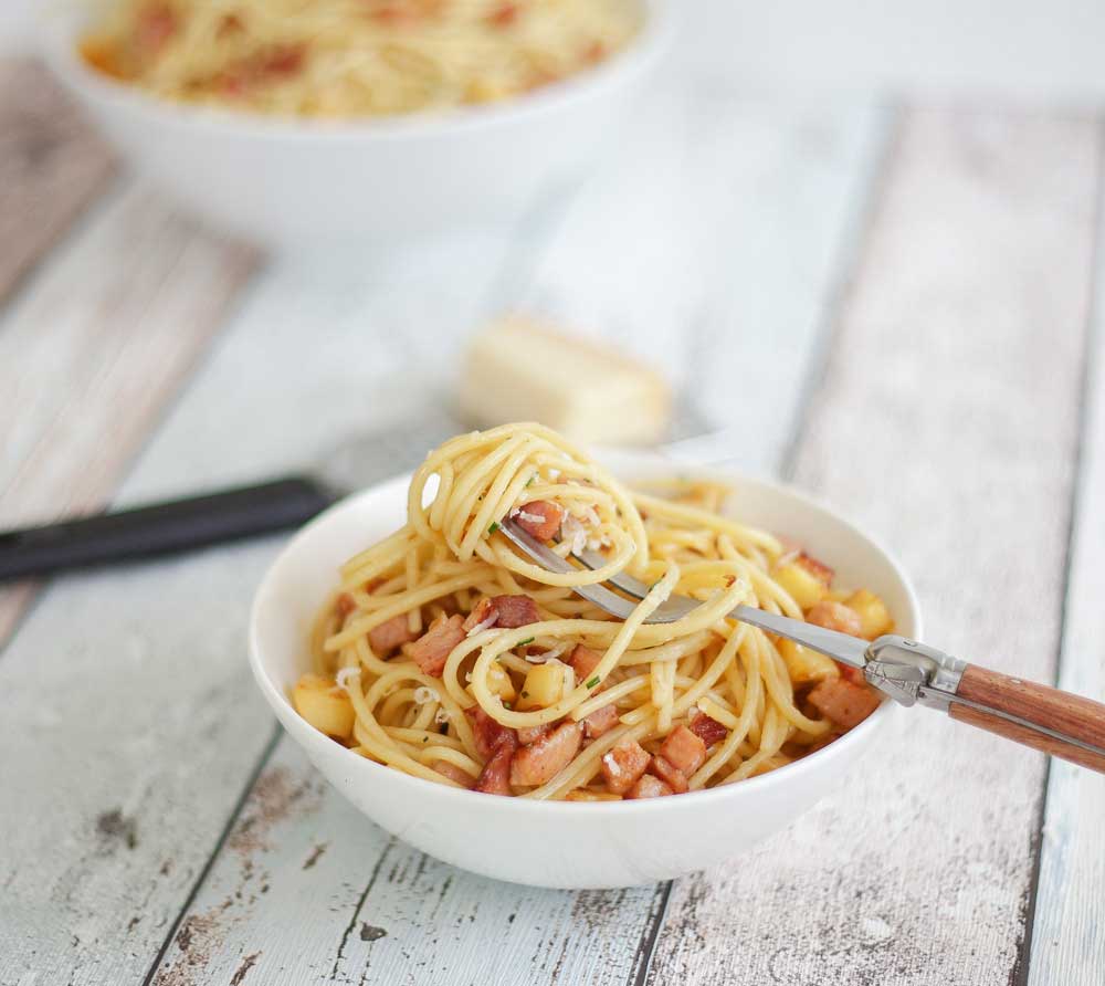 Parsnip and Bacon Pasta