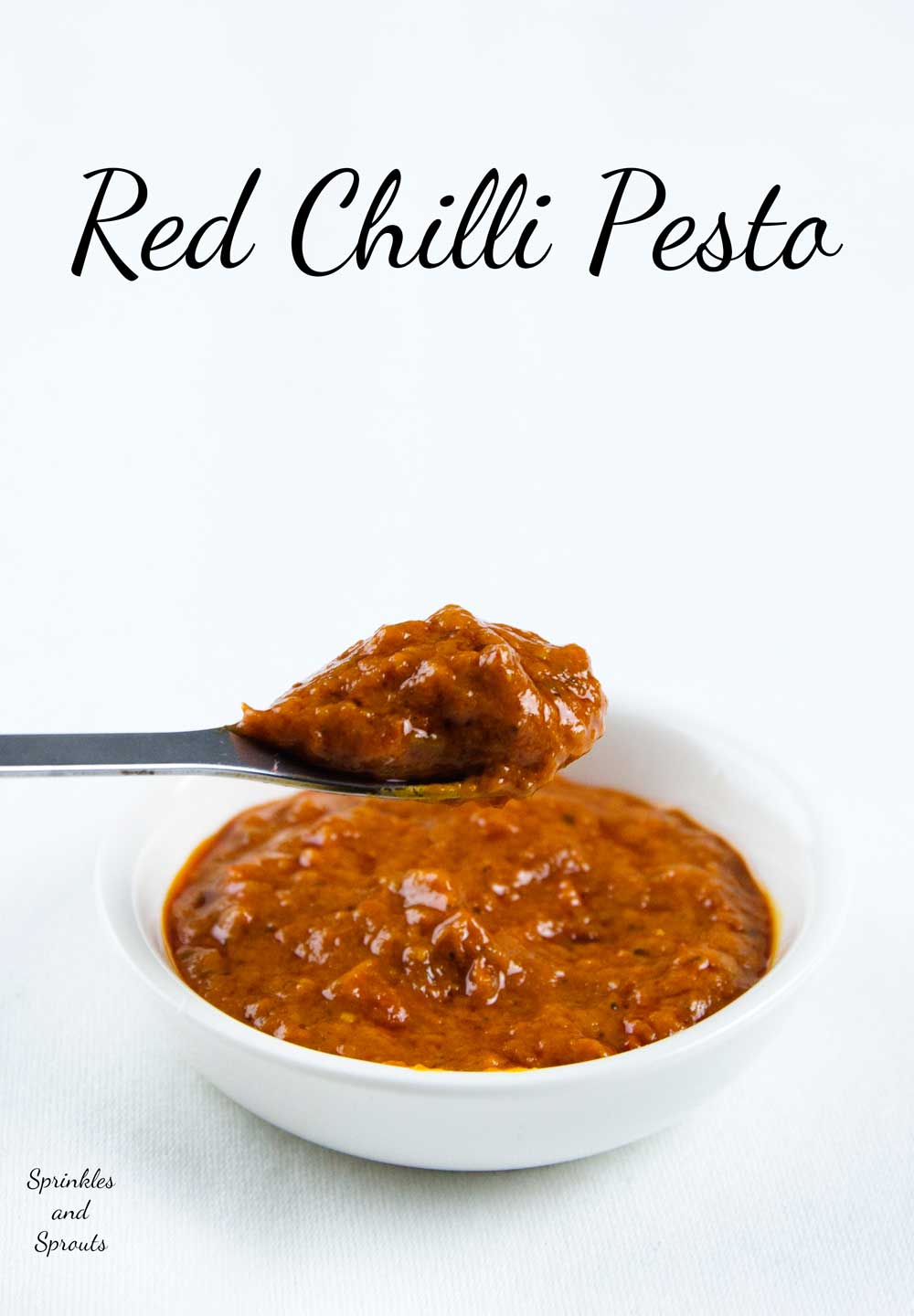 Red Chilli Pesto. A fiery sweet pesto that is perfect for pasta, dips, grilled meats and so so much more.