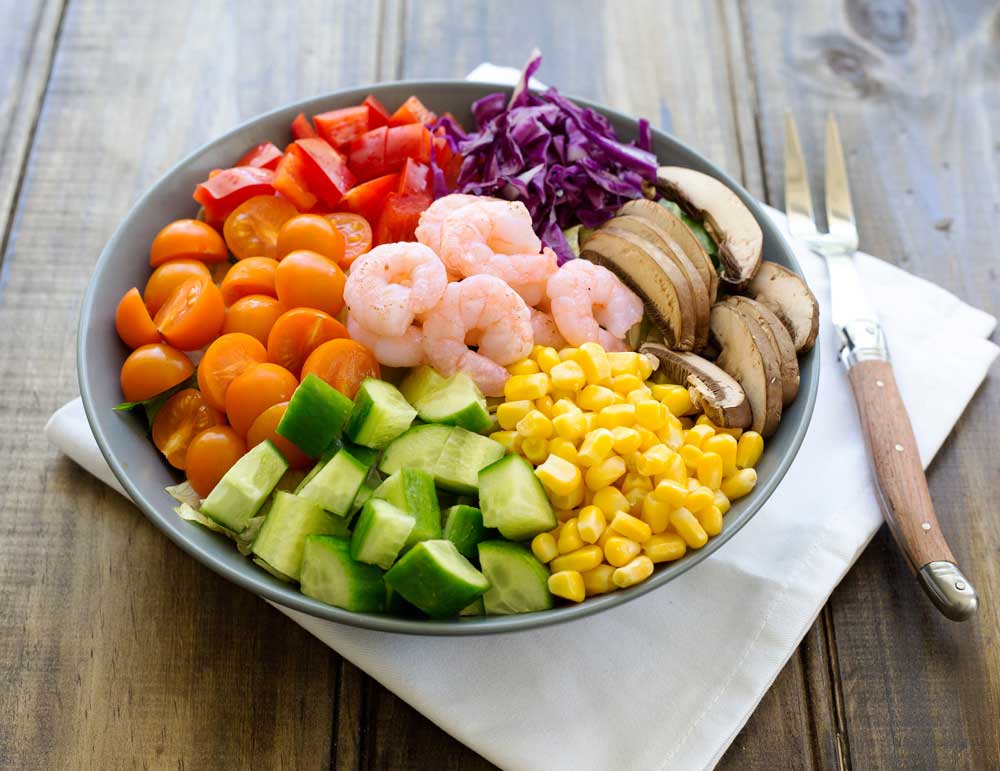 Rainbow Prawn Salad and 10 Foods to Boost your Immune System this Spring