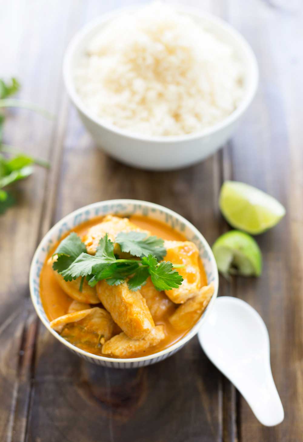 Thai Panang Chicken Curry. A slightly sweeter, milder curry that is packed with wonderful Thai flavours. It is quick to make and utterly delicious. AND it uses supermarket ingredients!!!