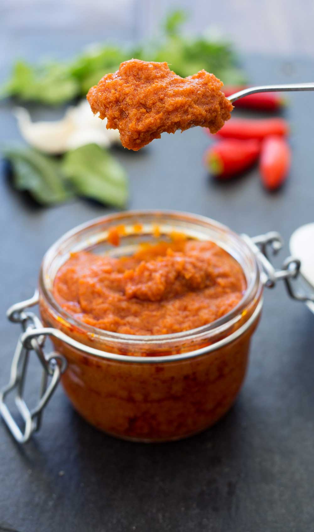 Thai Red Curry Paste, a fragrant and delicious paste that makes whipping up a midweek curry a breeze. This recipe is simple to make and with my super amazing storage tip you will always have a supply of homemade fresh curry paste. 