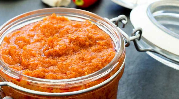 Thai Red Curry Paste, a fragrant and delicious paste that makes whipping up a midweek curry a breeze. This recipe is simple to make and with my super amazing storage tip you will always have a supply of homemade fresh curry paste.