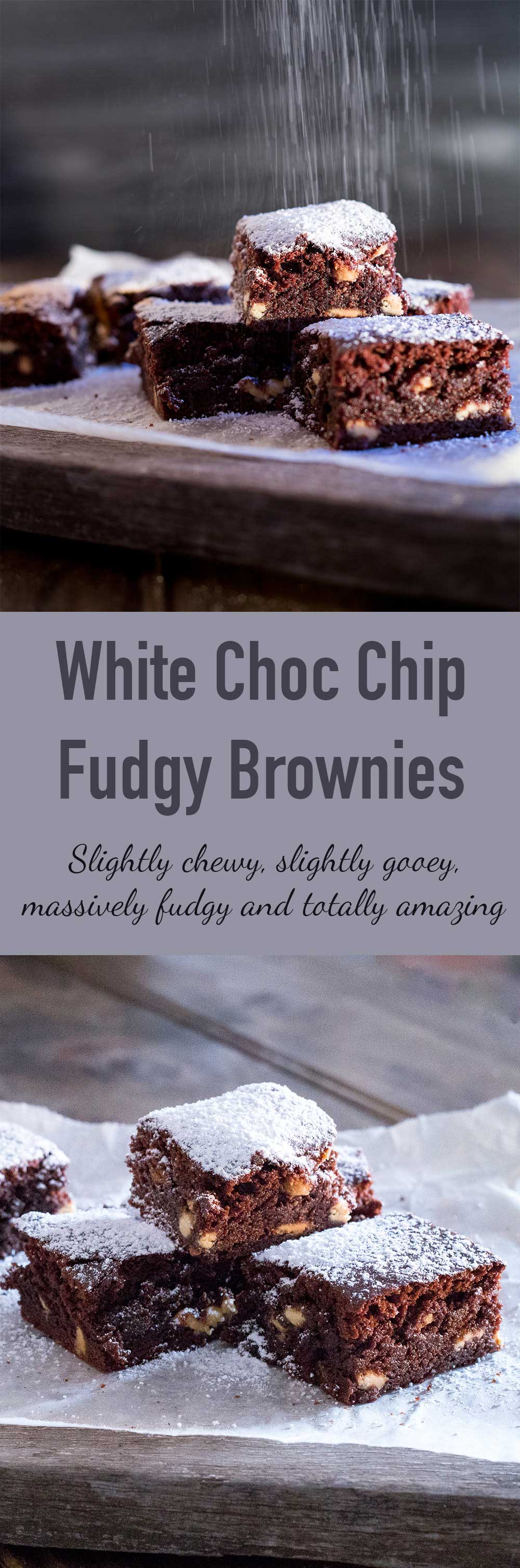 These white choc chip fudgy brownies, packed with white choc chips, they are slightly chewy, slightly gooey, massively fudgy and totally amazing!!!!!! | Sprinkles and Sprouts