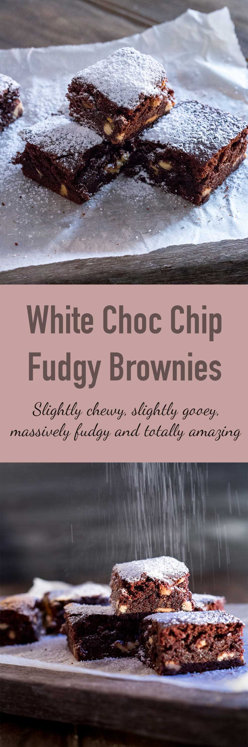 These white choc chip fudgy brownies, packed with white choc chips, they are slightly chewy, slightly gooey, massively fudgy and totally amazing!!!!!! | Sprinkles and Sprouts