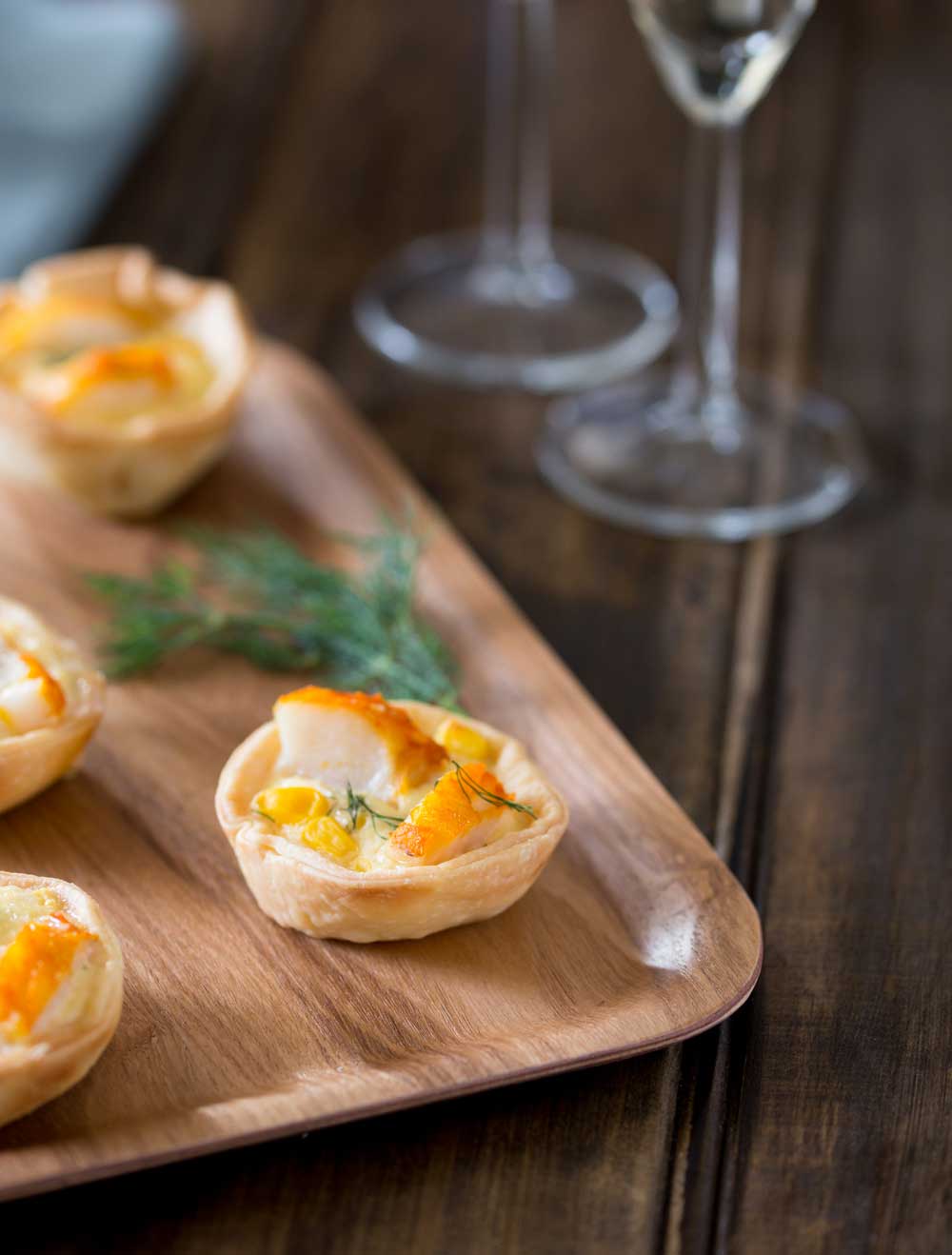 Smoked fish and sweetcorn combined with a a rich egg mixture and incased in a perfectly crisp tartlet case. These Smoked Fish and Sweetcorn Tartlets are so good, I bet you can't stop at one!
