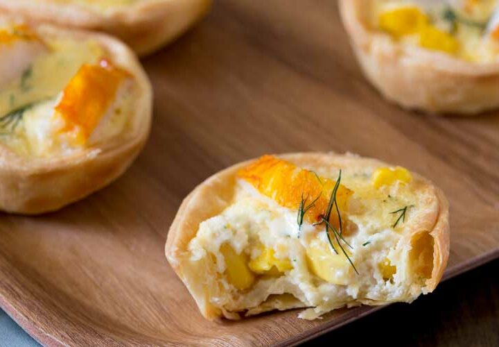 Smoked fish and sweetcorn combined with a a rich egg mixture and incased in a perfectly crisp tartlet case. These Smoked Fish and Sweetcorn Tartlets are so good, I bet you can't stop at one!