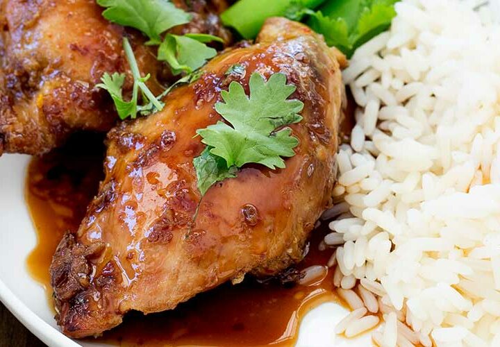 Sweet, spicy chicken with the hint of coconut and the simplicity of cooking it all in one pan on the hob. This is a delicious dinner, perfect for all the family. And it looks beautiful so you can happily serve it to guests.