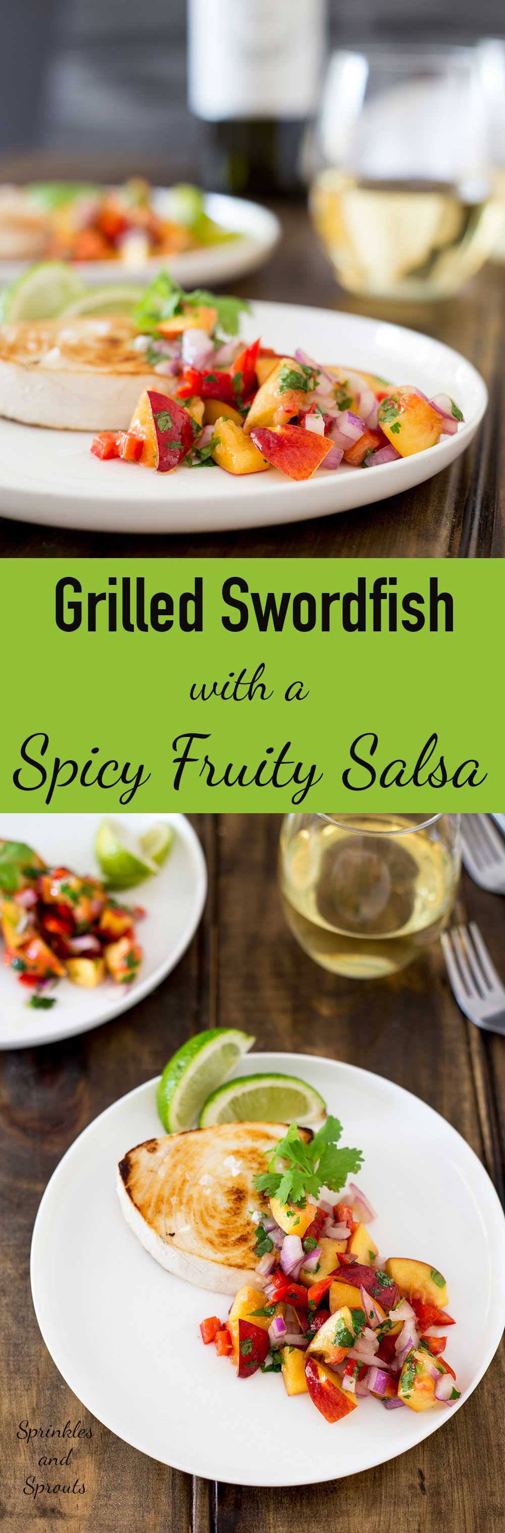 Firm meaty swordfish served with a fresh, fruity and slightly spicy salsa. This dish is the perfect dish for bring summer into Autumn or welcoming in the warmer weather of Spring. In fact it is perfect all year around!!!!