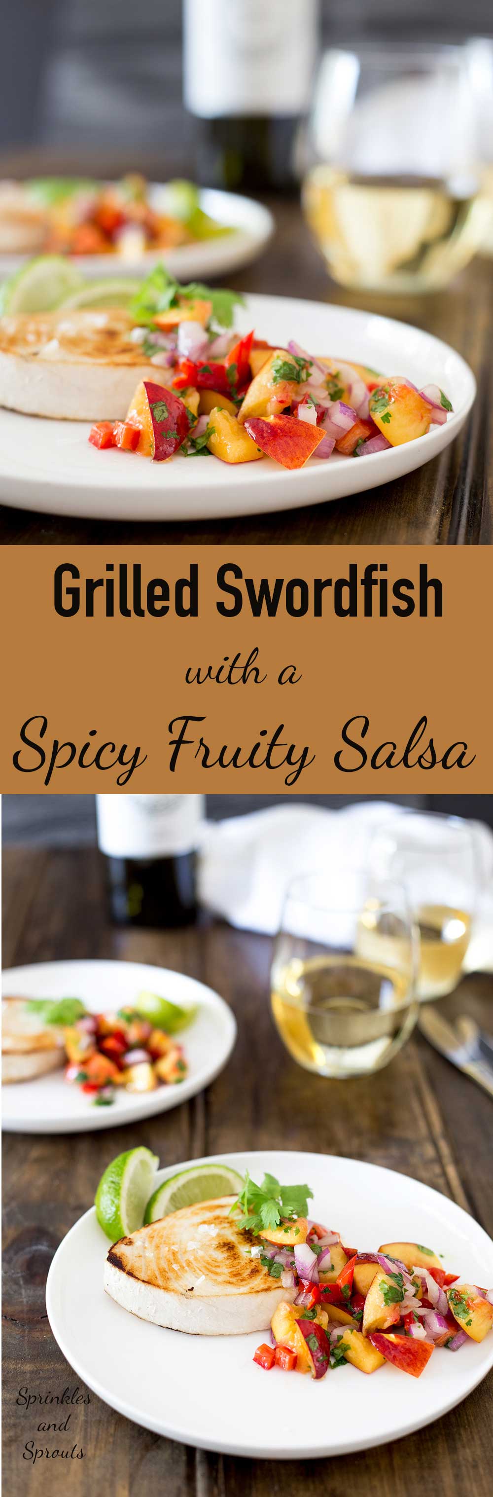 Firm meaty swordfish served with a fresh, fruity and slightly spicy salsa. This dish is the perfect dish for bring summer into Autumn or welcoming in the warmer weather of Spring. In fact it is perfect all year around!!!!