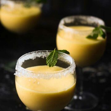 Smooth creamy and packed with fruit! This Mango smoothie is perfect for any time of day.
