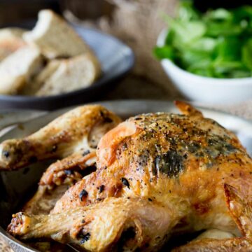Crisp chicken skin, succulent juicy meat and the rich earthy flavour of black truffle. This black truffle roasted chicken is the perfect mix of everyday comfort and extravagance.