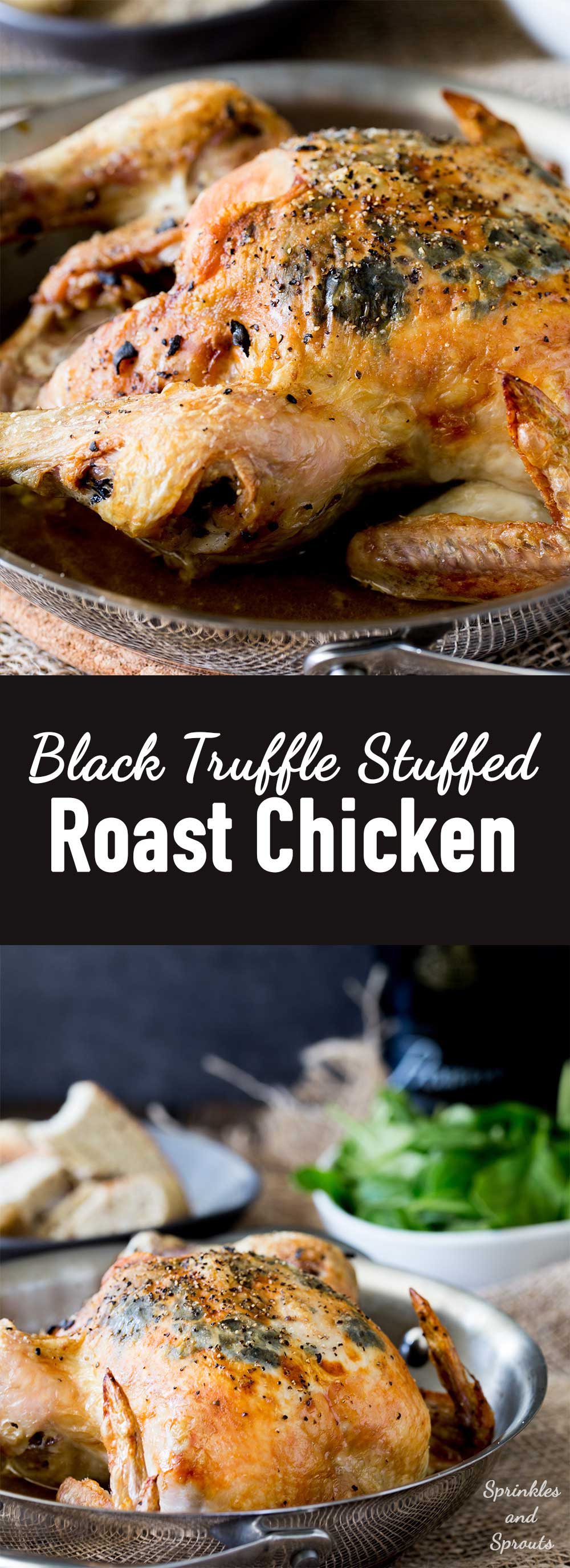 Crisp chicken skin, succulent juicy meat and the rich earthy flavour of black truffle. This black truffle roasted chicken is the perfect mix of everyday comfort and extravagance.