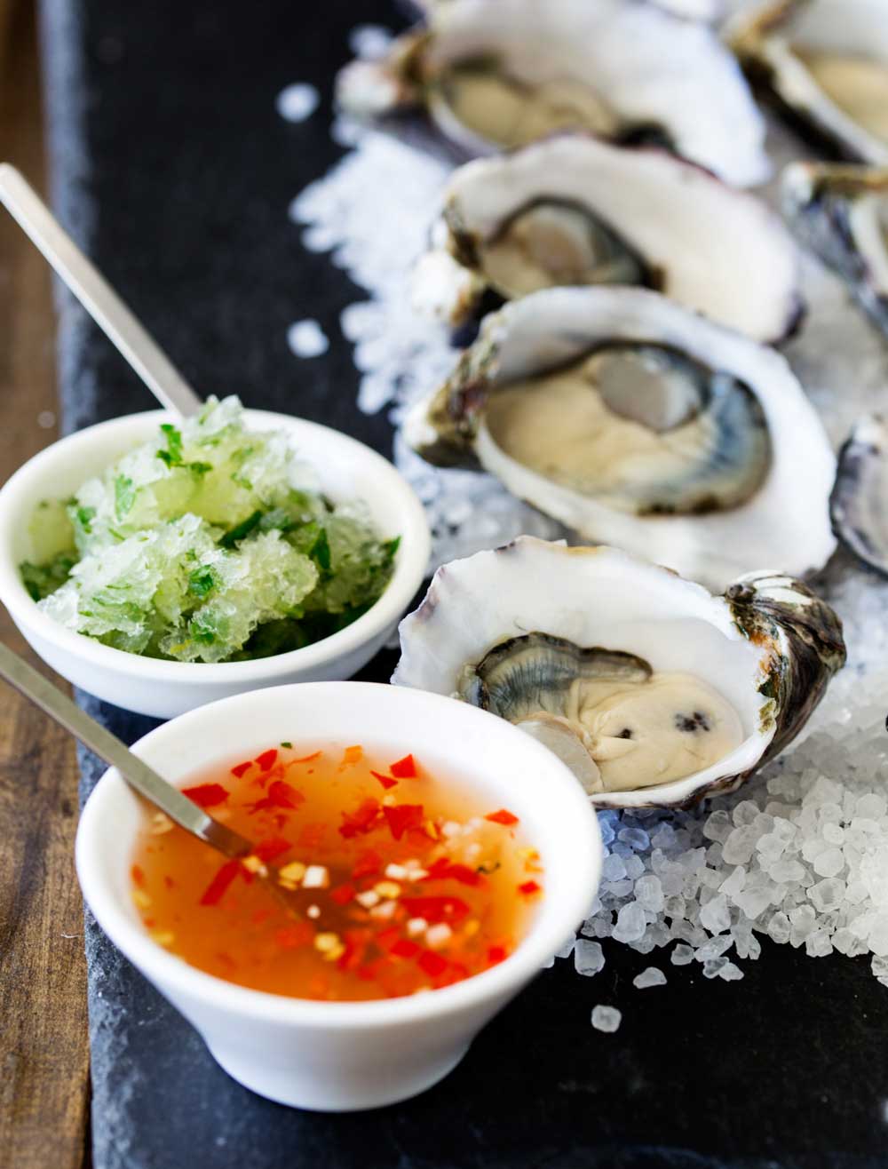 These Thai oysters are dressed with a sweet and spicy dressing and then topped with a cooling salty sour granita. The perfect balance of flavours. If you love oysters then I know you will love these babies! 