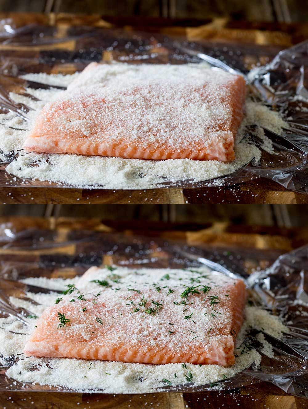 Home cured salmon. A delicious twist on a traditional gravlax. Fruity blueberries, spicy notes of dill and a salty sweet edge. This cured salmon is beautiful and delicious.