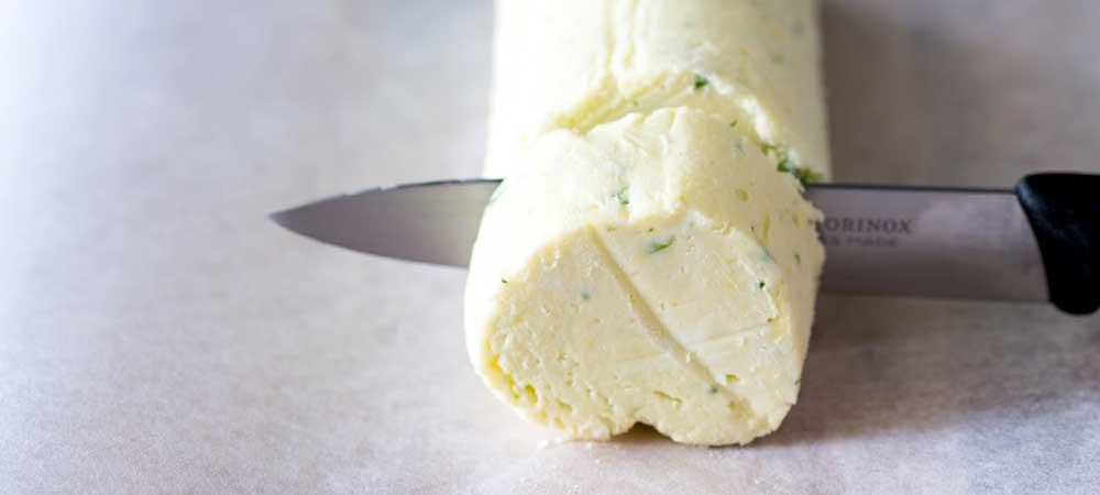 This Goats cheese butter is perfect for adding a slightly salty and rich edge to your dish. Simple to make and super creamy!