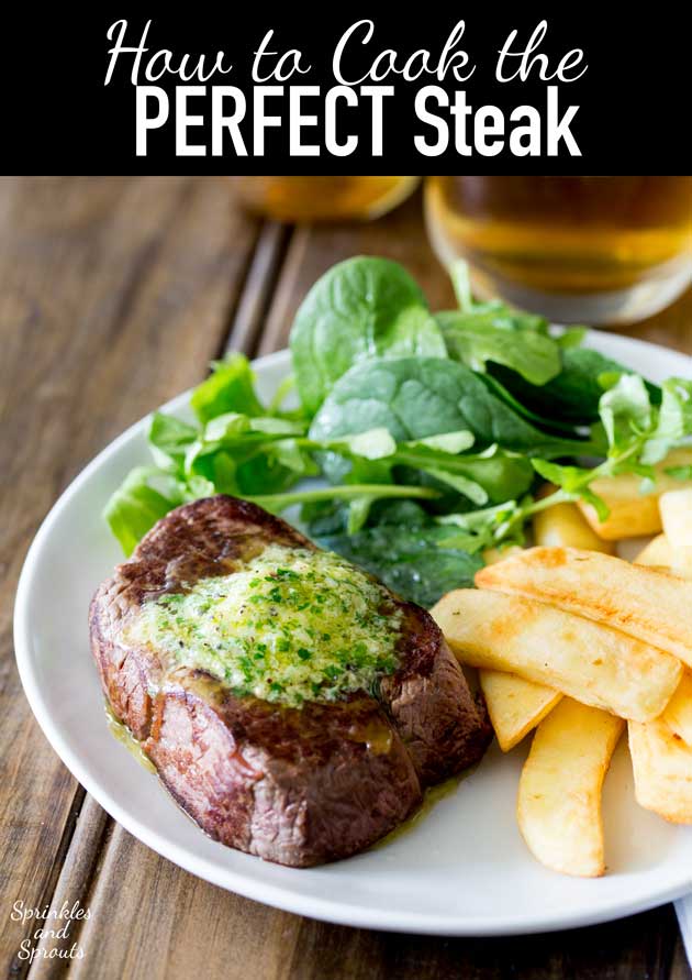 How to Cook the PERFECT Steak. Perfectly seared steak topped with a delicious round of compound butter.
