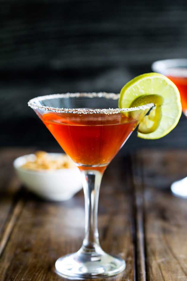 Yes you read this correctly a spiced capsicum martini! If you are a fan of the bloody mary and a salty margarita then this is the cocktail for you! From wwww.sprinklesandsprouts.com