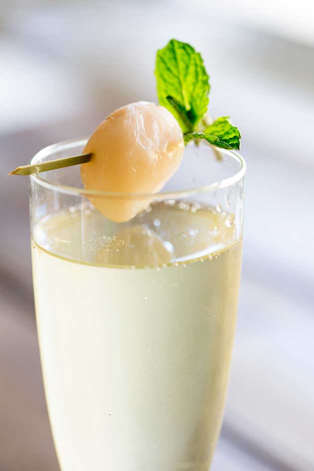 Lychee Ginger Fizz. An amazingly refreshing yet warming cocktail that is perfect in any season!