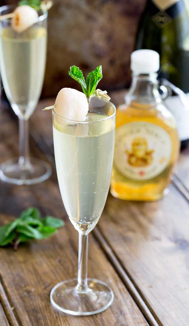 Lychee Ginger Fizz. An amazingly refreshing yet warming cocktail that is perfect in any season!