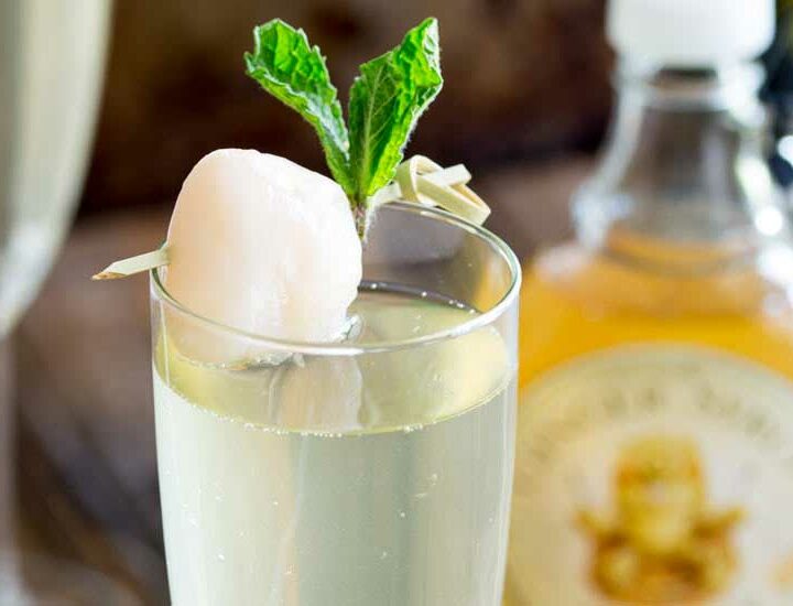 Lychee Ginger Fizz. An amazingly refreshing yet warming cocktail that is perfect in any season!