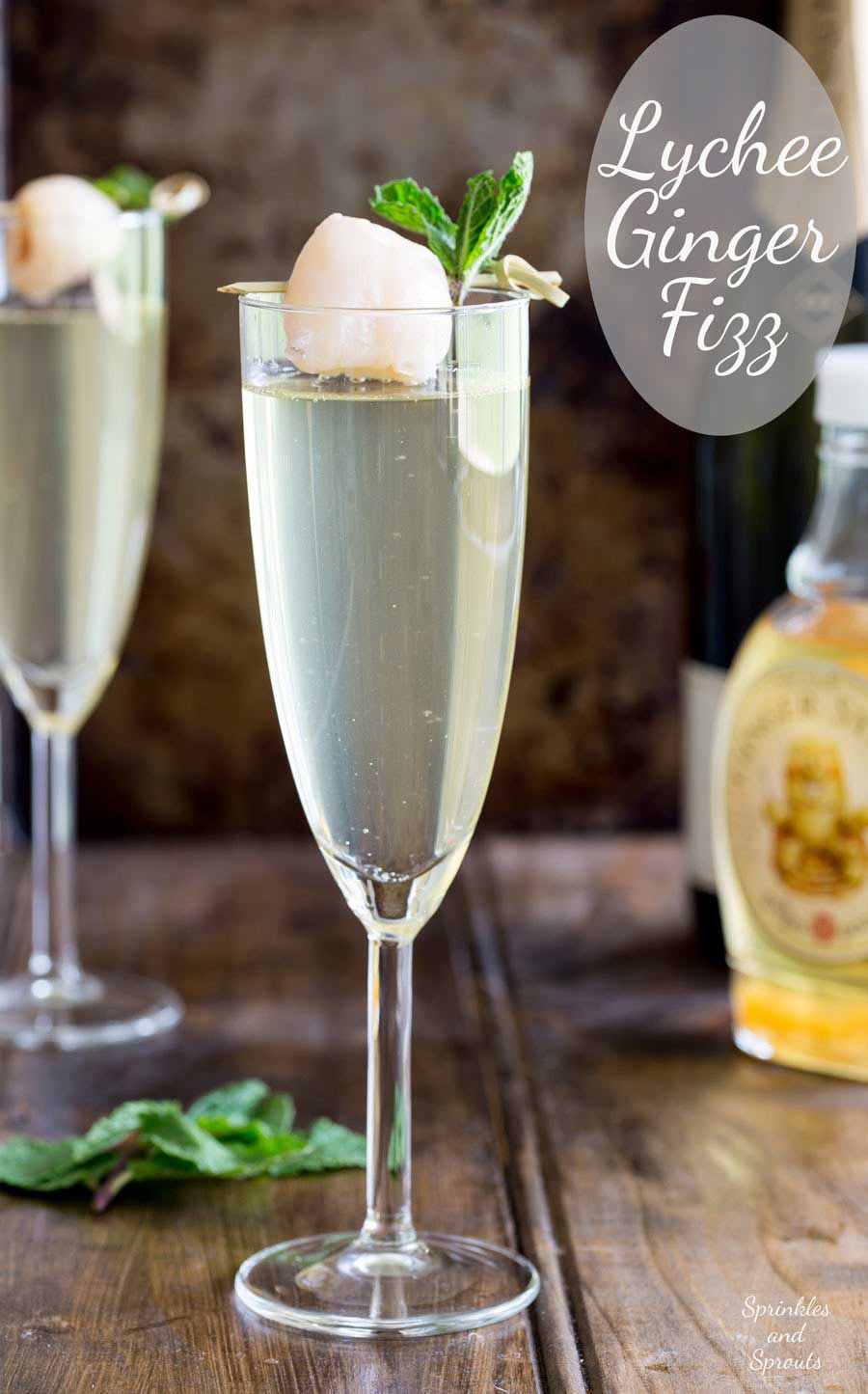 Lychee Ginger Fizz. An amazingly refreshing yet warming cocktail that is perfect in any season!