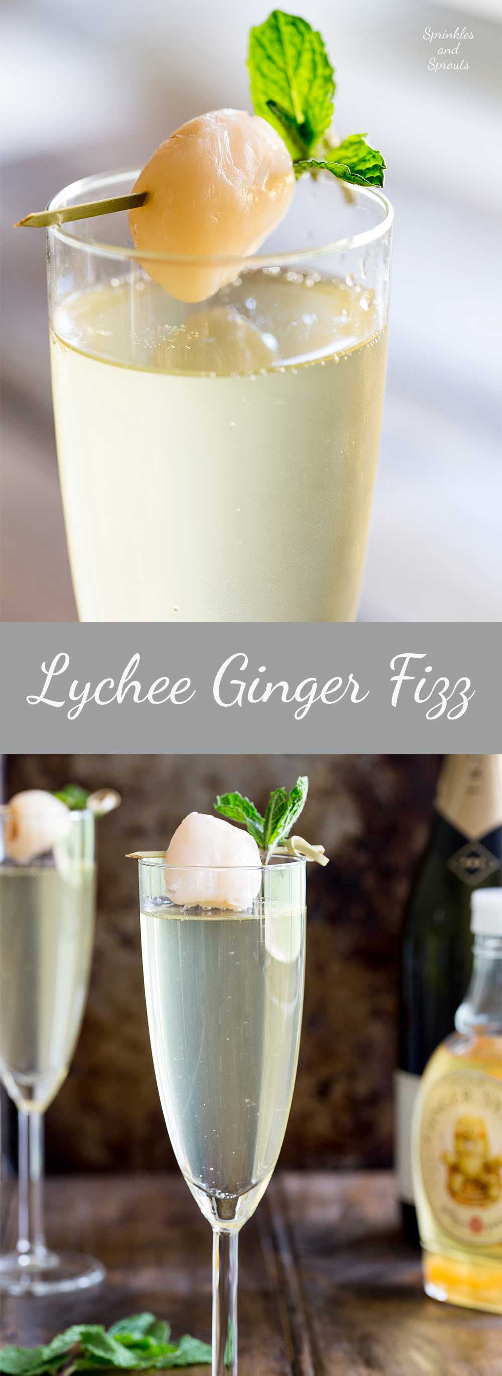 Lychee Ginger Fizz. An amazingly refreshing yet warming cocktail that is perfect in any season!