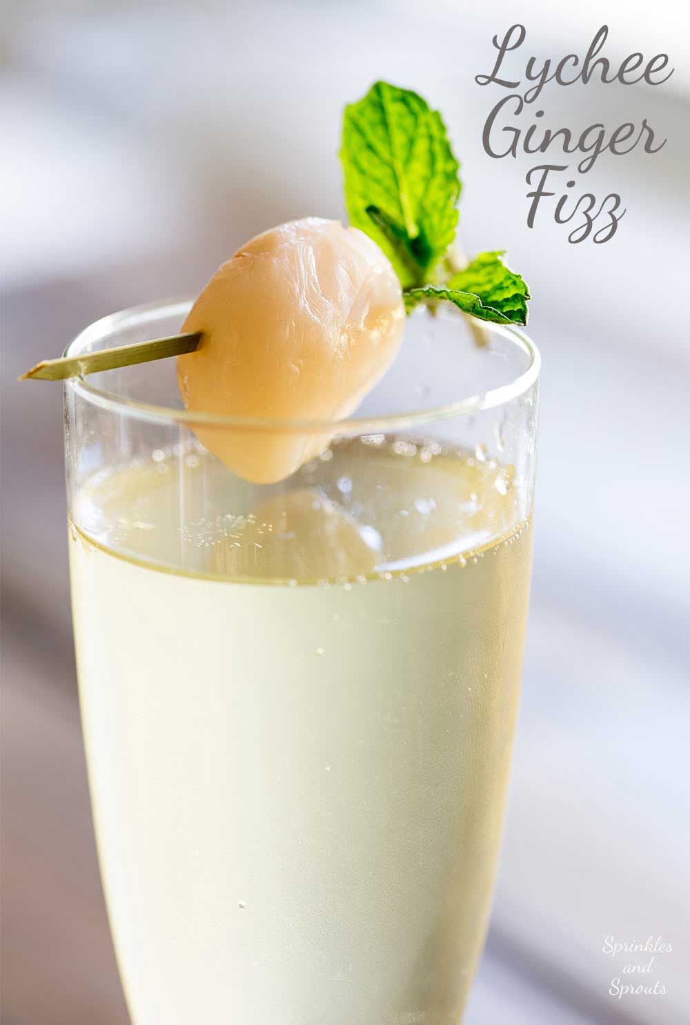 Lychee Ginger Fizz. An amazingly refreshing yet warming cocktail that is perfect in any season!