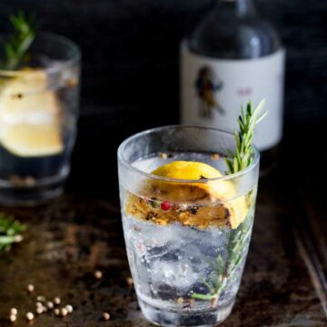 This Charred Lemon, Rosemary and Coriander Gin & Tonic is something special! the flavours are so perfectly balanced and it makes a very beautiful start to the evening/afternoon. Well to any occasion!!! Have one at lunch time I won't judge just pour me one too!!!