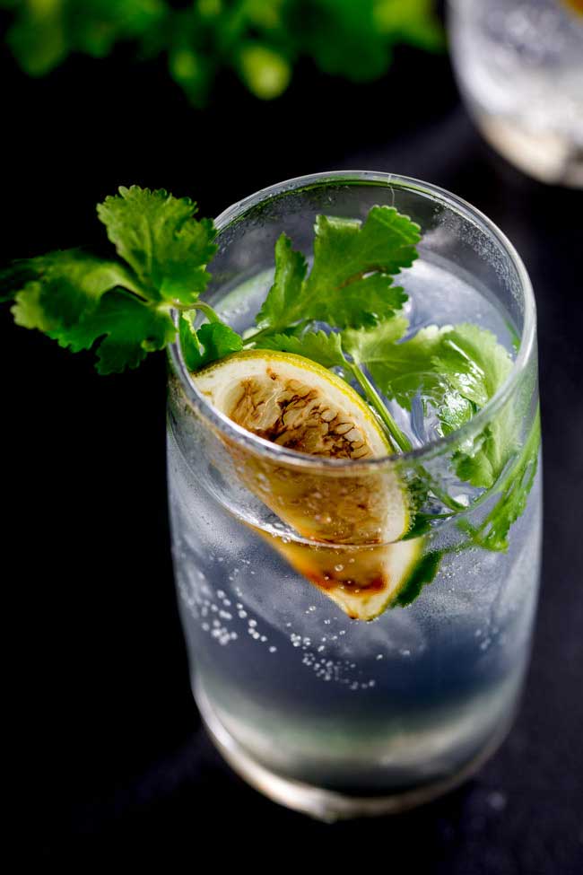 This Charred Lime Gin & Tonic with Fresh Coriander takes the fabulous pairing of gin and lime, boosts it up and then adds to the botanicals with fresh coriander. It is a delicious and unusual Gin & Tonic, but one definitely worth giving a try.  From Sprinkles and Sprouts