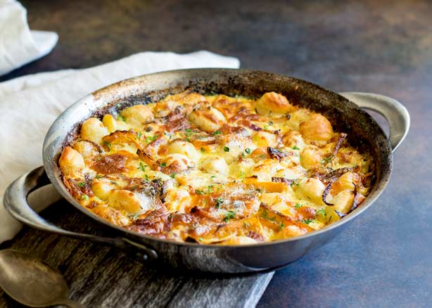 FEATURE IMAGE - Baked Pumpkin Gnocchi with Thyme and Parmesan.