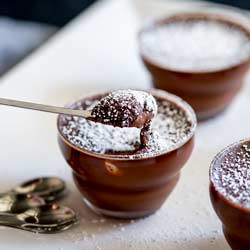 These chocolate mousse pots are the perfect way to end a meal. Sweet, but not sickly, they are a rich and decadent dessert that is prepared in advance. That makes them perfect for entertaining! Plus they are so simple to make.