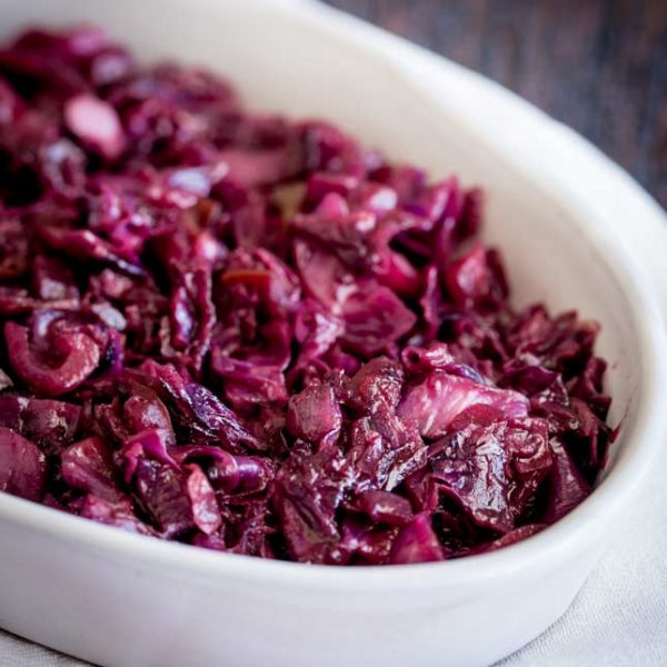 Christmas Spiced Braised Red Cabbage Sprinkles and Sprouts
