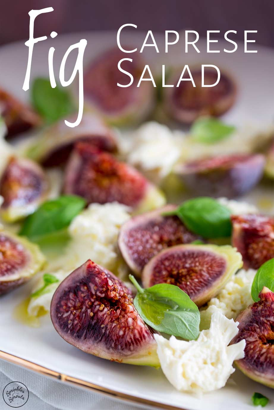 close up on the fig salad with text at the top