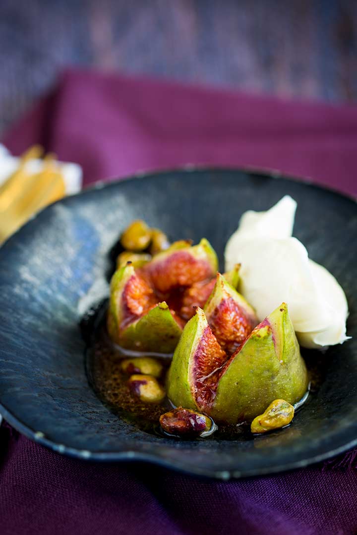 Honey Roasted Figs With Cinnamon Sprinkles And Sprouts,Asparagus Seasoning Ideas