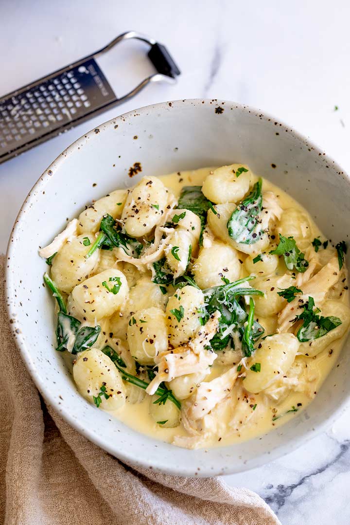 Creamy Chicken Gnocchi with Spinach - meal prep