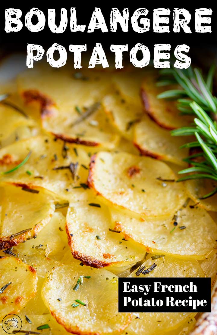sliced potato bake with text at top and bottom